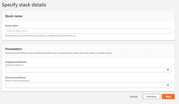 Parameter screen